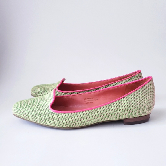 Via Spiga Shoes - Vintage Via Spiga Green and Pink Flats
